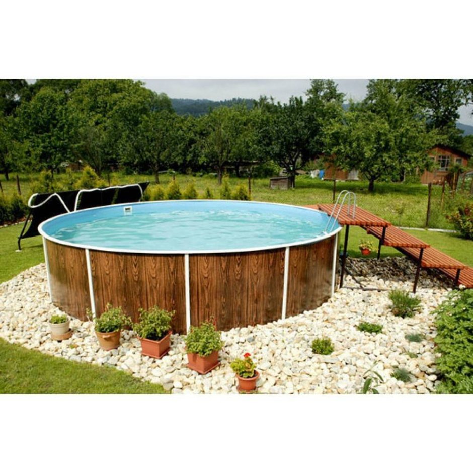 Морозоустойчивый бассейн Azuro круглый 402dl, 4,6х1,2 м Eco 2500