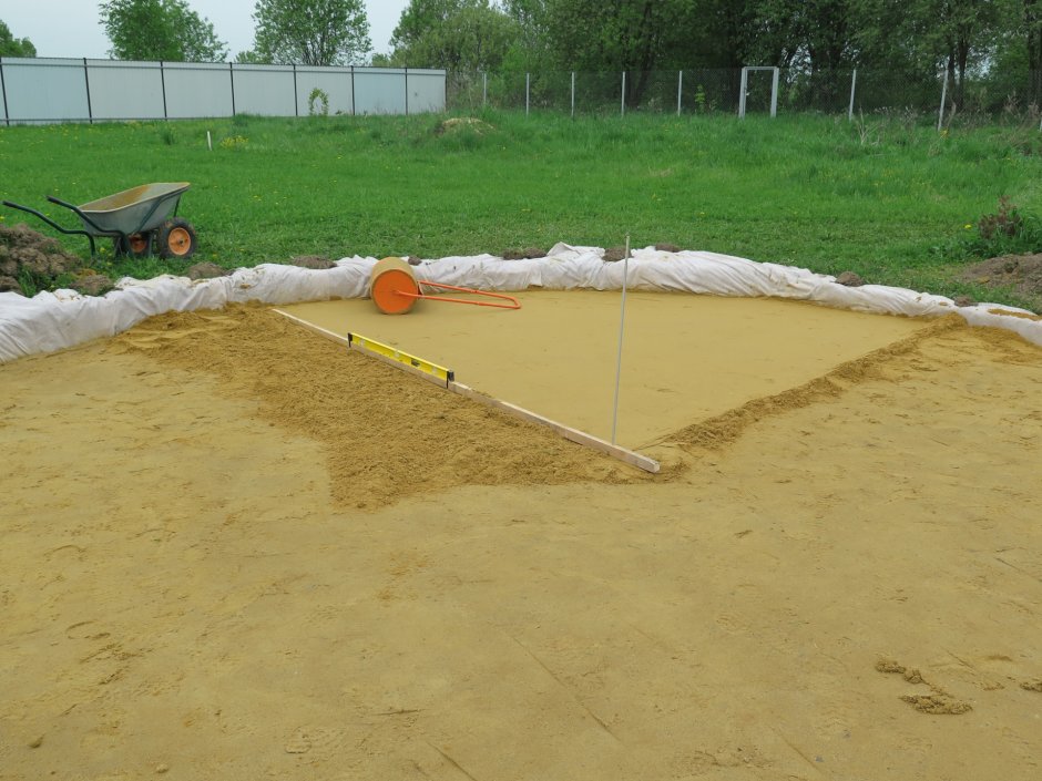 Бетонная площадка под бассейн