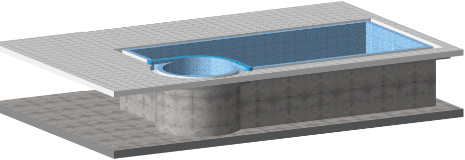 Проект бетонного бассейна 2х3
