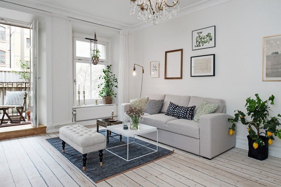 Пол в стиле Сканди