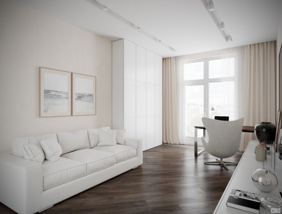 Светлая гостиная Минимализм