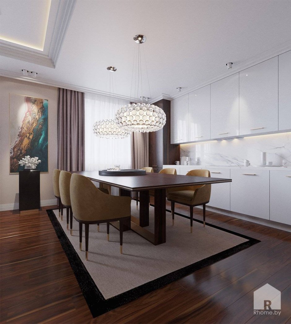 Освещение в кухне-гостиной