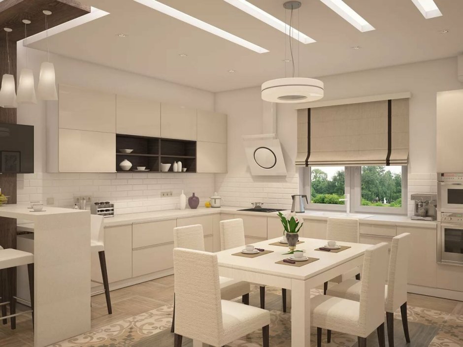 Освещение на кухне