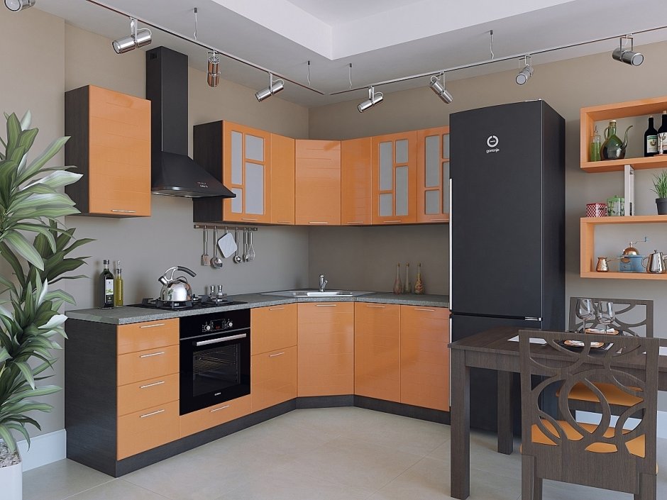 Угловой кухонный гарнитур Техно 4