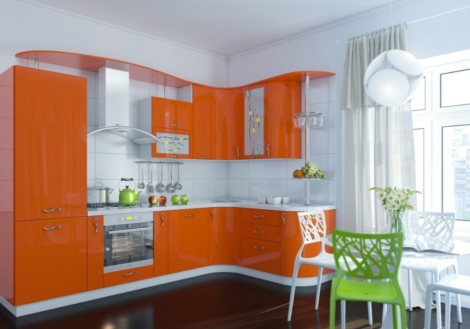 Оранжевая кухня