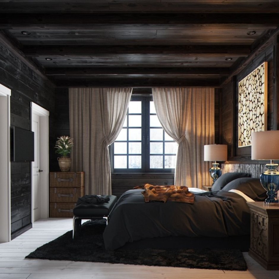 Спальня в стиле Шале