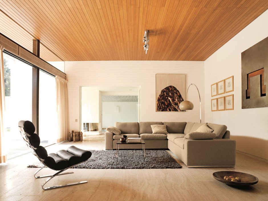 Цвет стен в сочетании с деревом