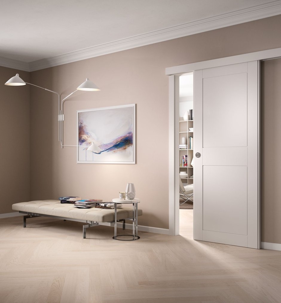 Раздвижные двери белые