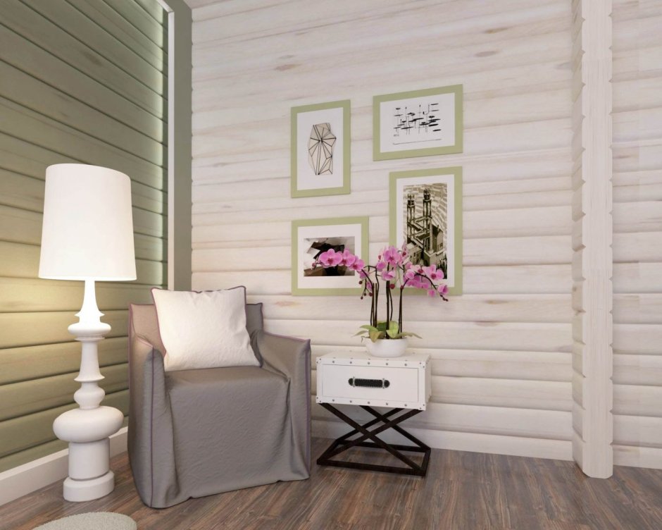 Тиккурила имитация бруса в интерьере