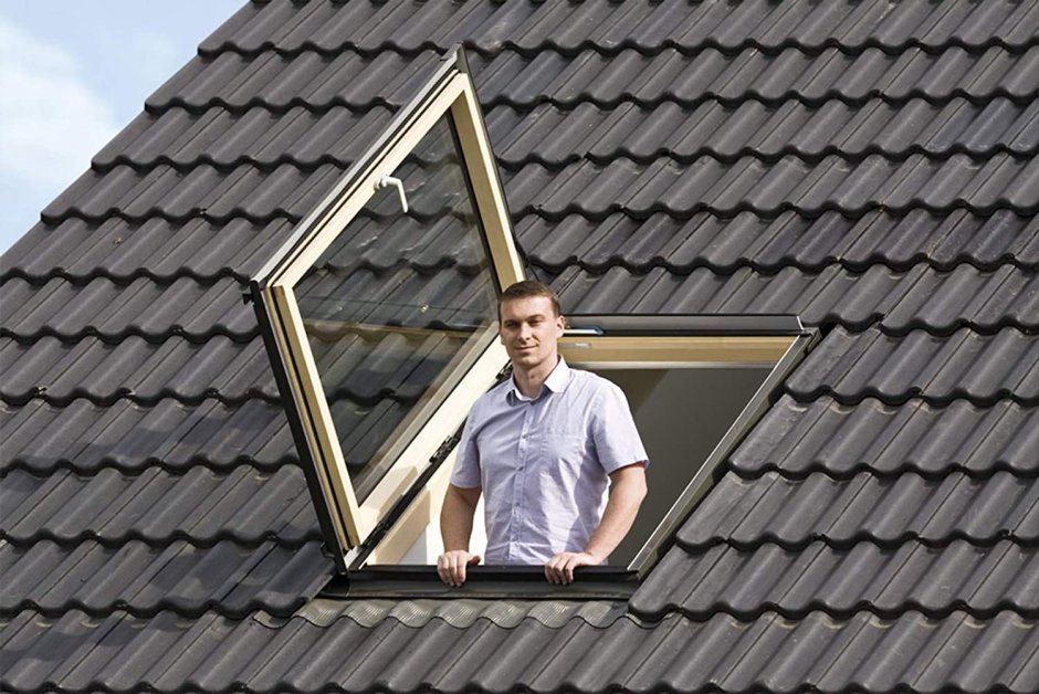 Мансардная крыша с окнами