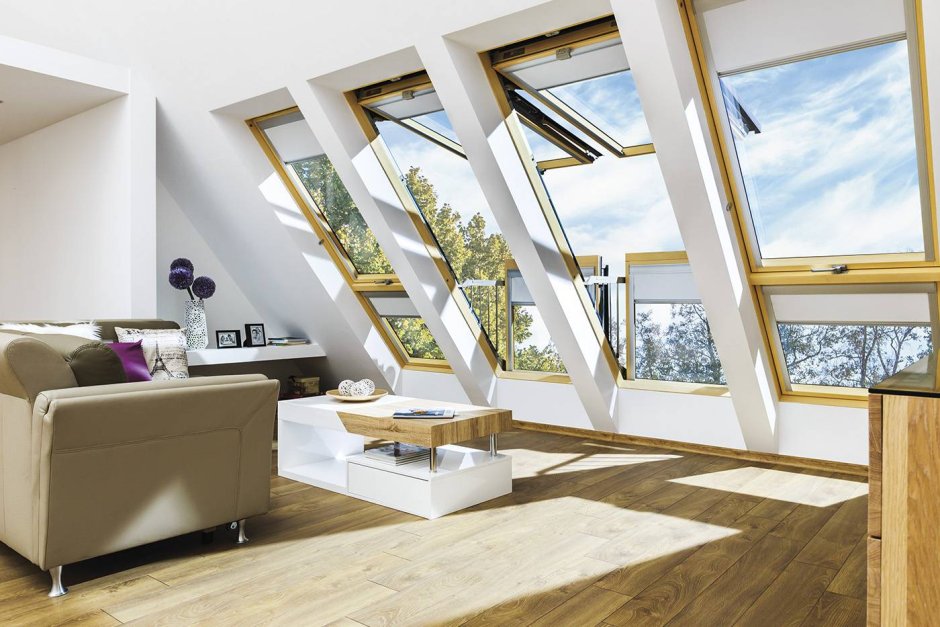 Fakro мансардные окна iznutri