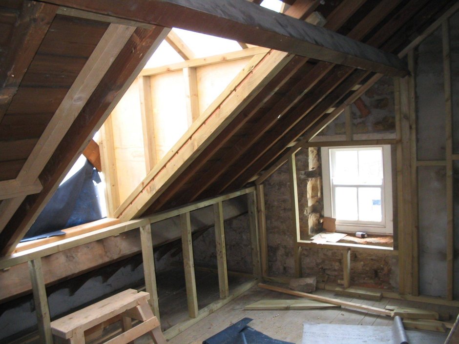 Дормер в крыше мансарда