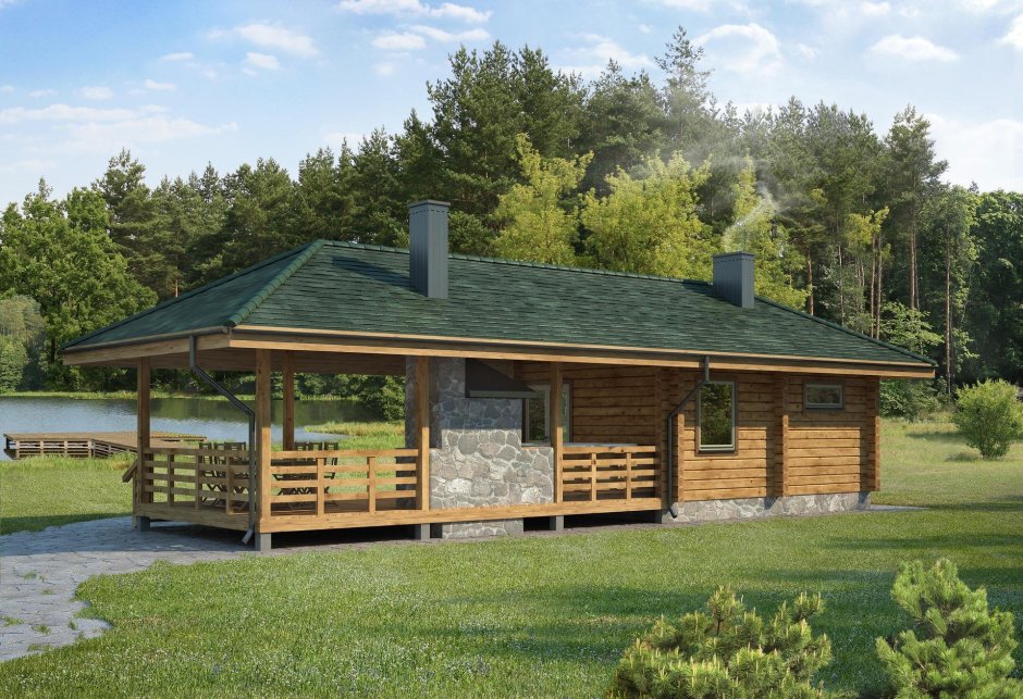 Баня с мангальной зоной под одной крышей проекты