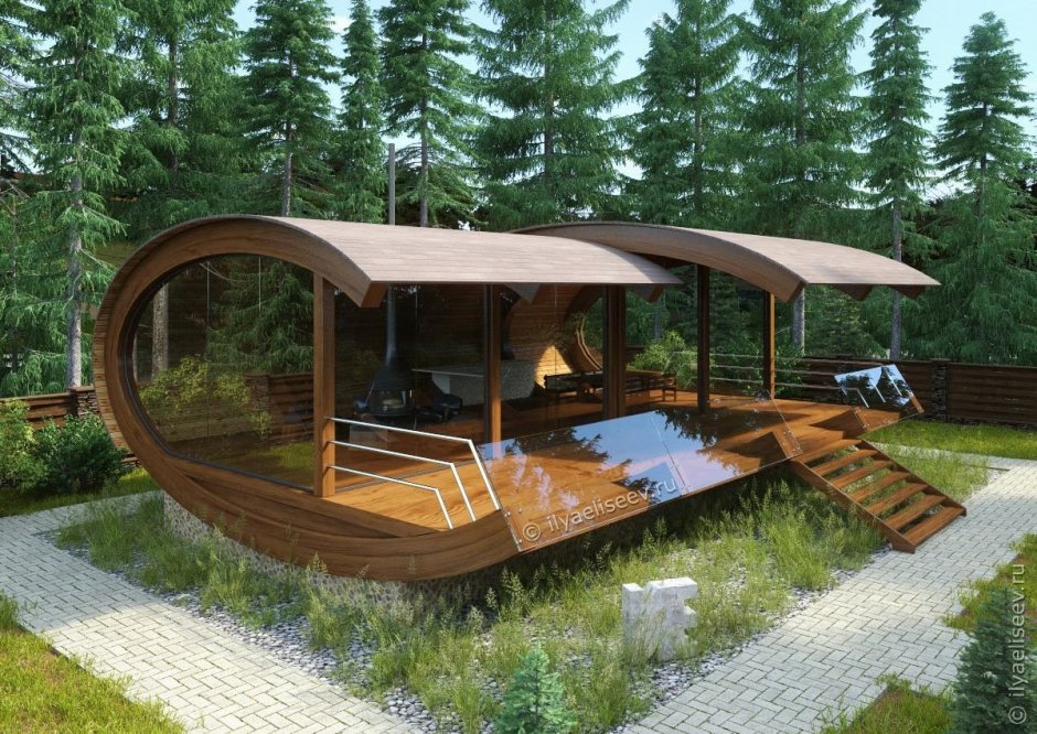 Современные деревянные беседки