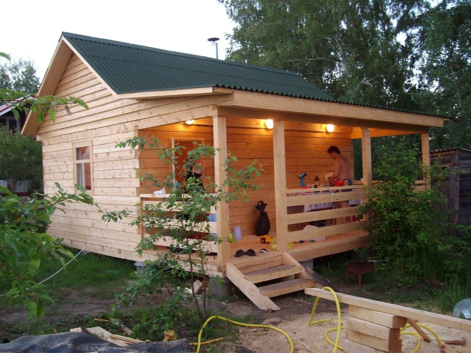 Баня 4на 6 с пристройкой