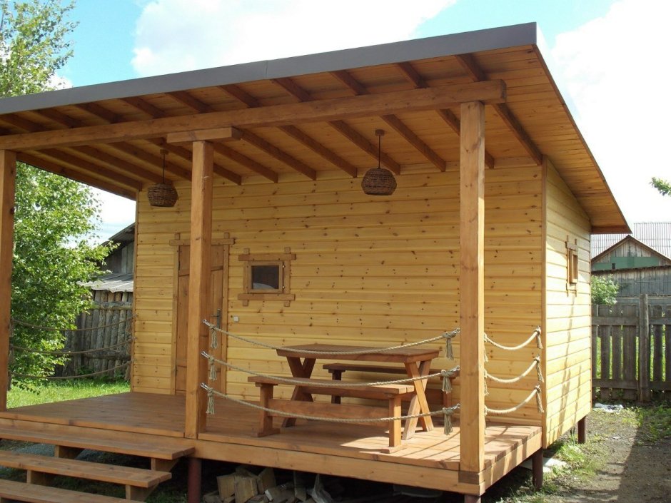 Баня с террасой