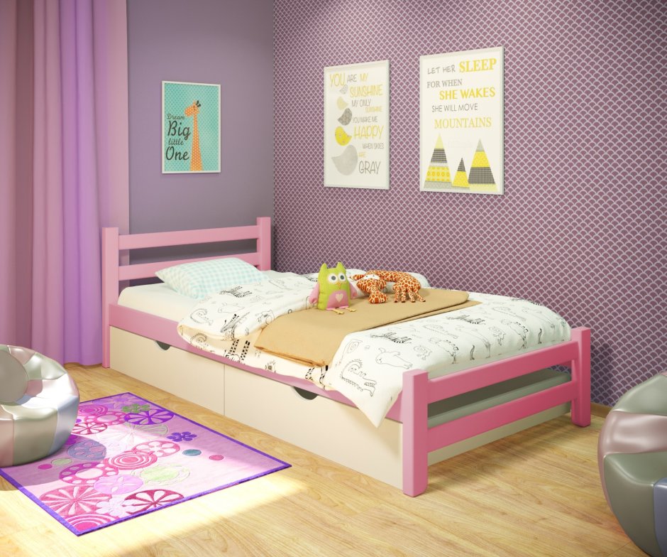 Челси Рэйнбоу с кроватью