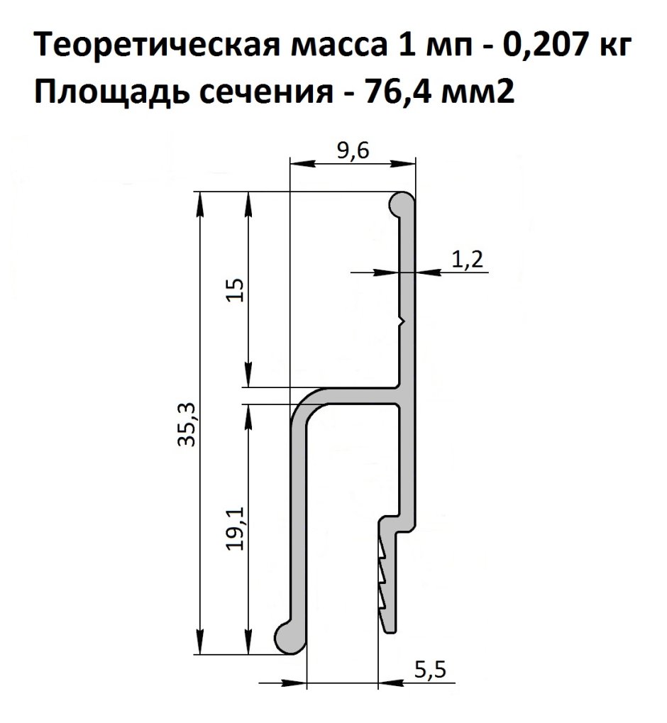 Профиль для натяжного потолка Размеры стеновой