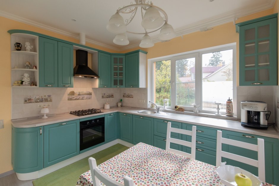 Бирюзовая кухня Леруа Мерлен