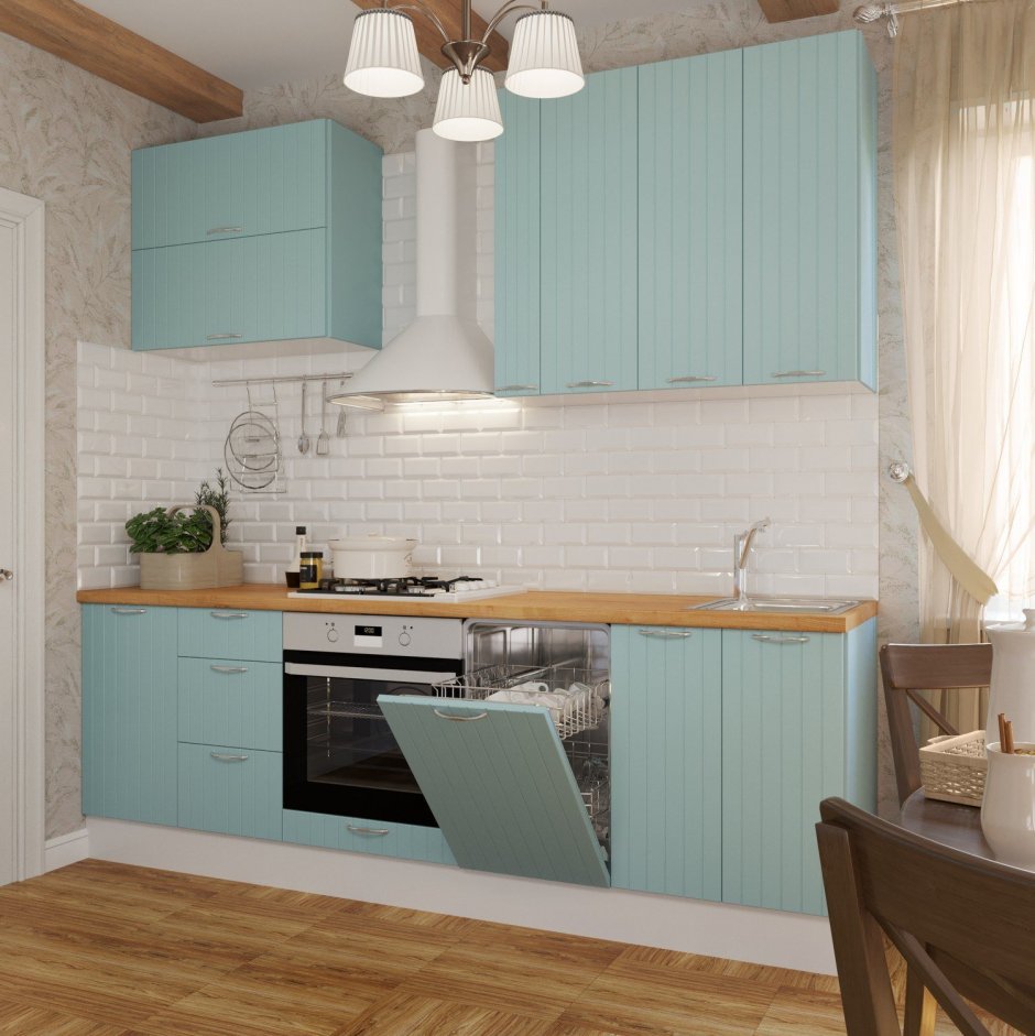 Кухня фенс мята