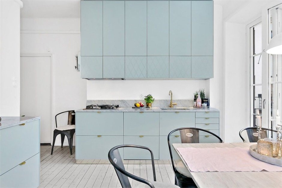 Мятная кухня икеа