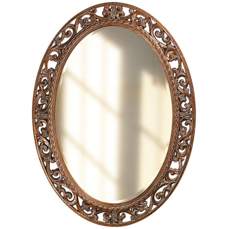 Зеркало овальное бронза