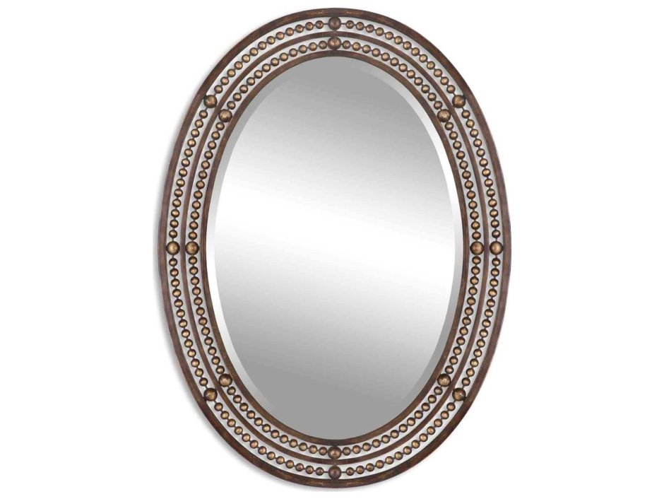 Зеркало овальное с латунным покрытием Uttermost 09353