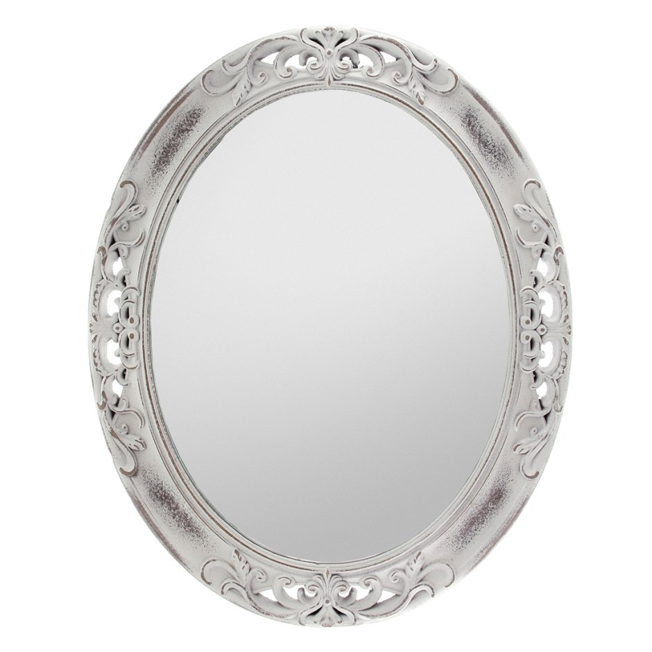 Зеркало овальное Bontempi белая рама