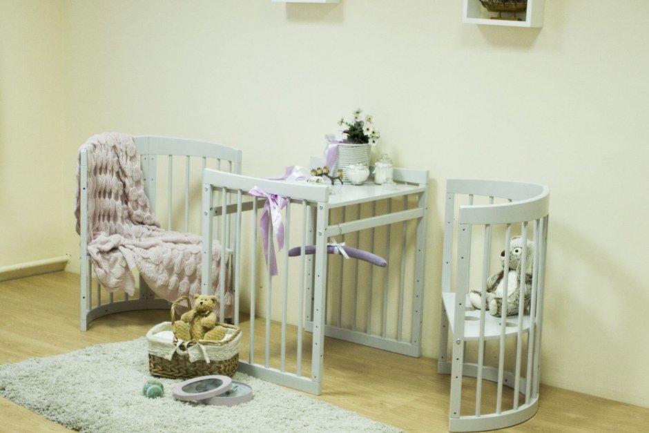 Овальная кроватка трансформер 8 в 1