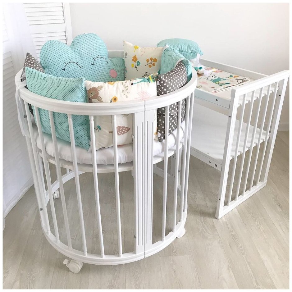 Круглая кроватка трансформер Drema Luxe 8 в 1