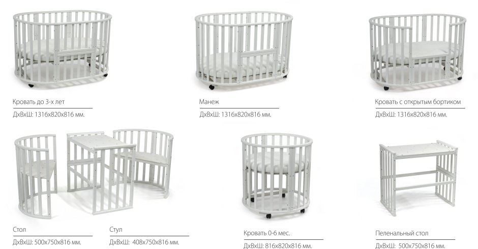 Кроватка трансформер Lavatera Forest