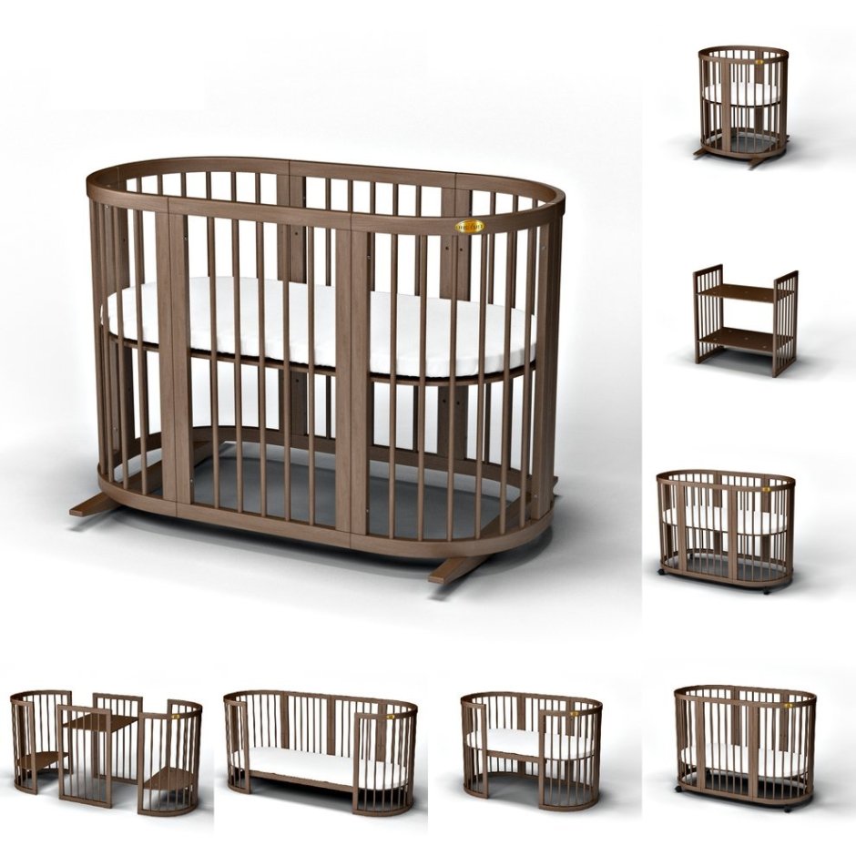 9 В 1 кроватка овальная