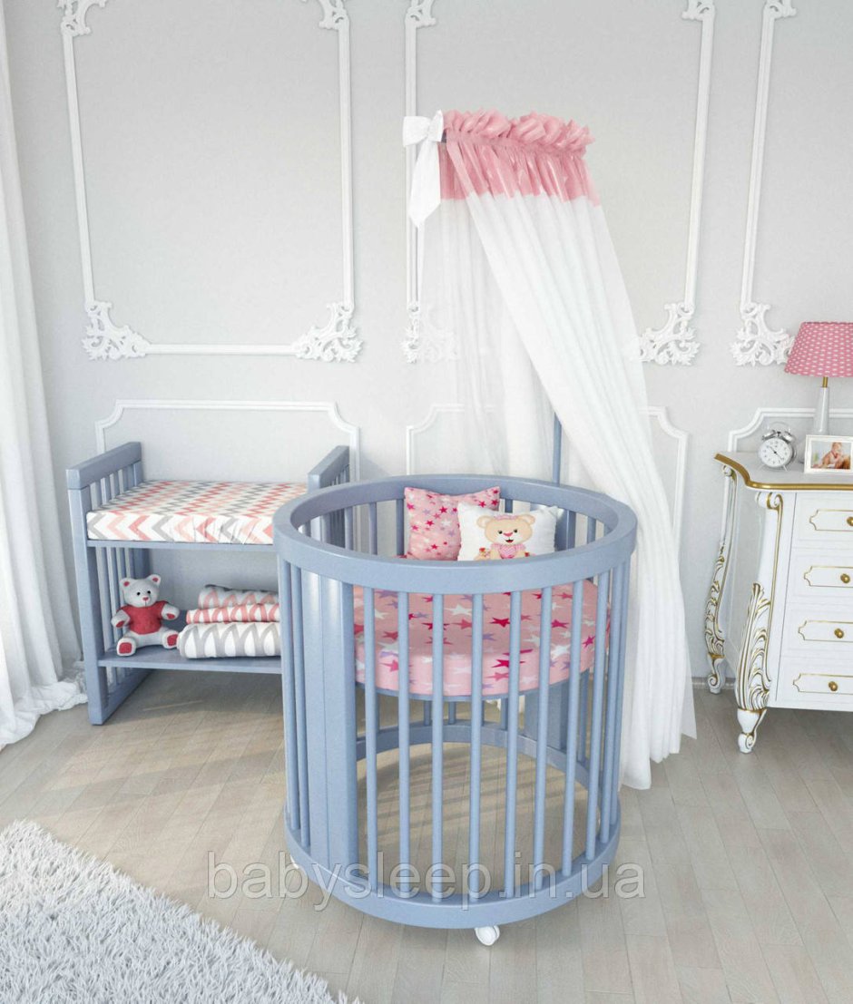 Овальная кроватка трансформер