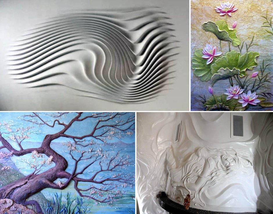 Объемные картины на стене