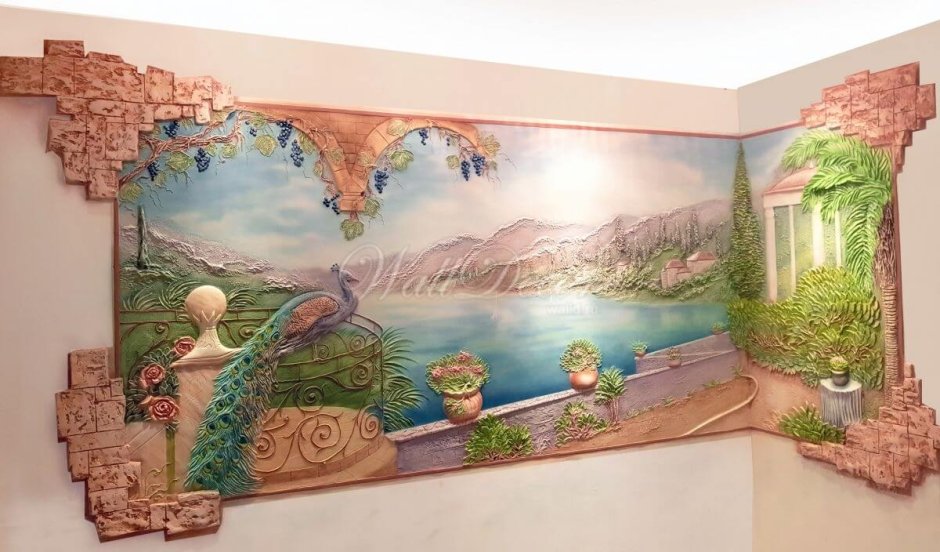 Художественная роспись стен в интерьере