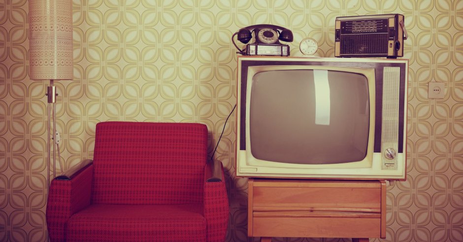Советская комната с телевизором