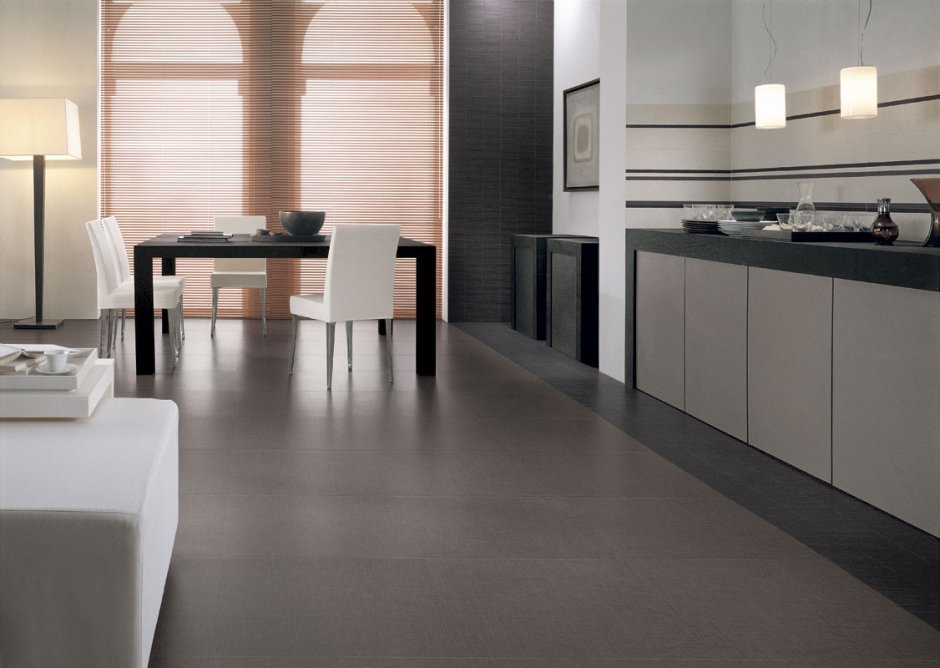 Керамогранит в интерьере кухни