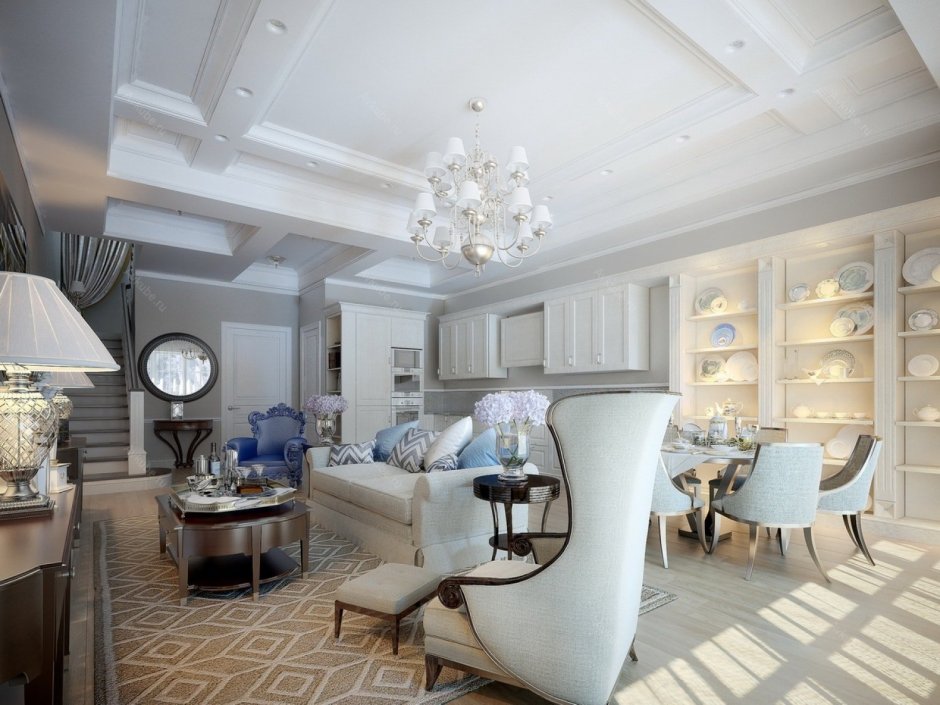 Кессонные потолки Неоклассика