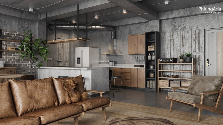 Стиль брутализм в интерьере