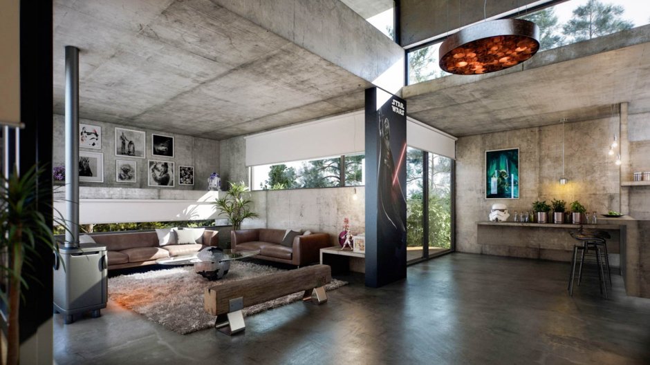 Стиль лофт и брутализм