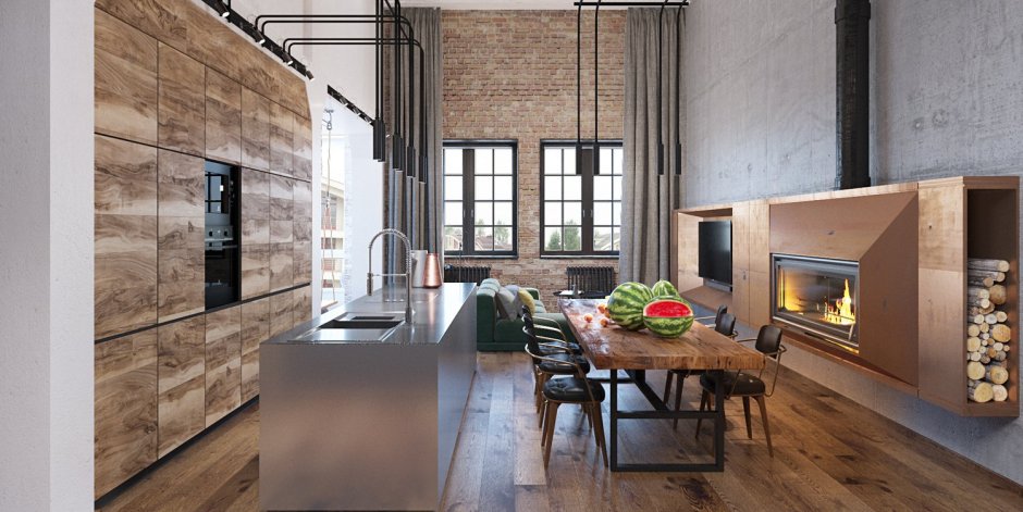 Нео брутализм интерьер