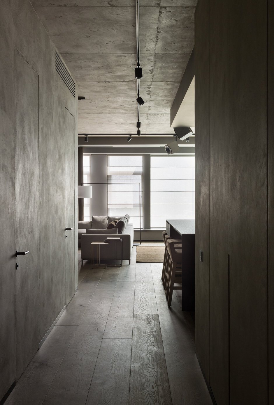 Брутализм гостиная