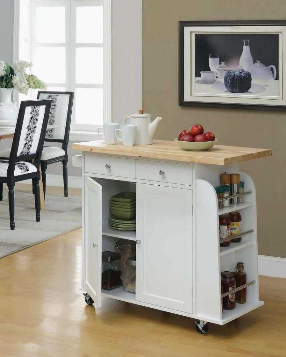 Кухонный островок на колесиках