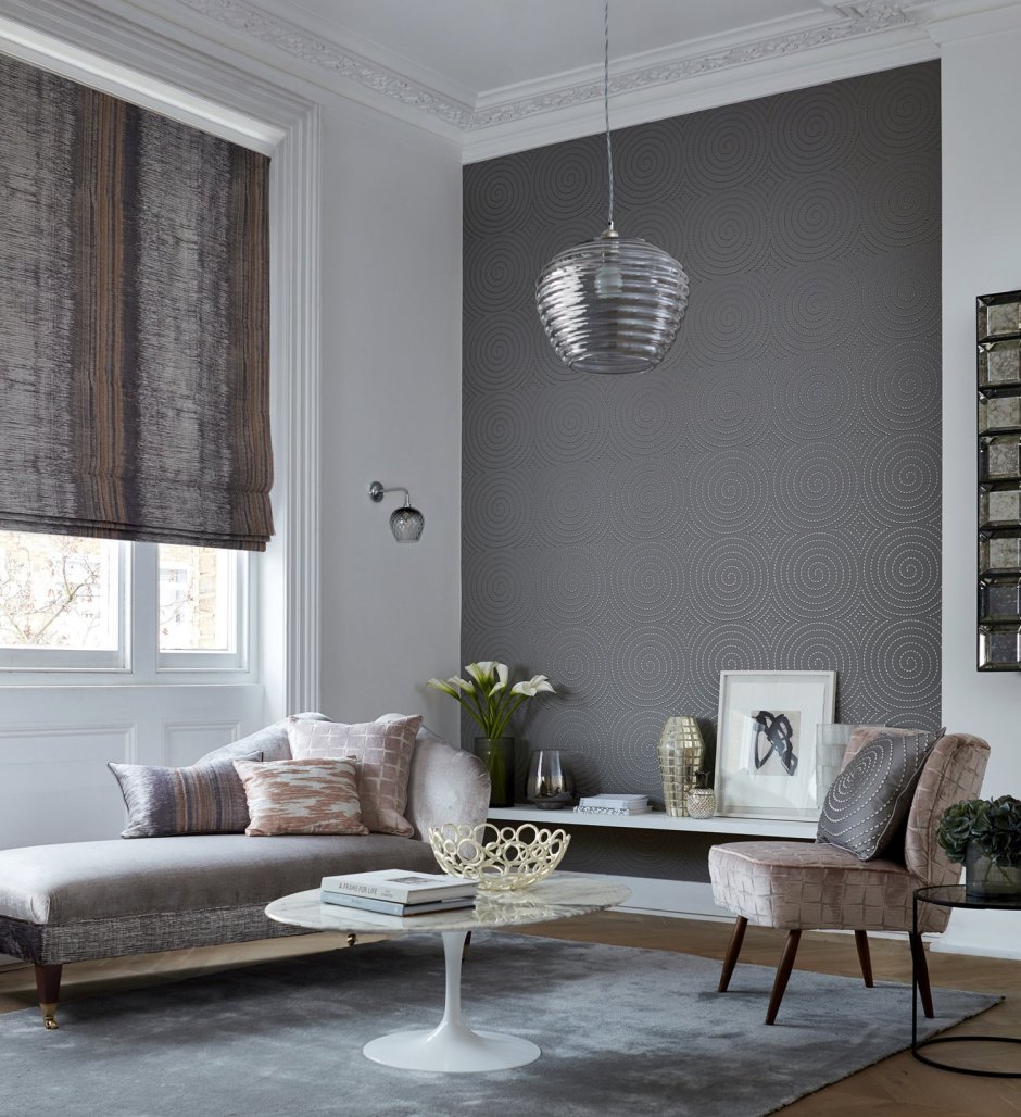 Однотонные стены в интерьере