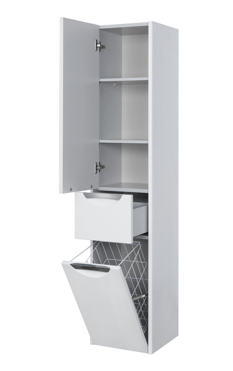 Шкаф-колонна Акватон Сильва правый дуб Полярный 1a215603siw7r