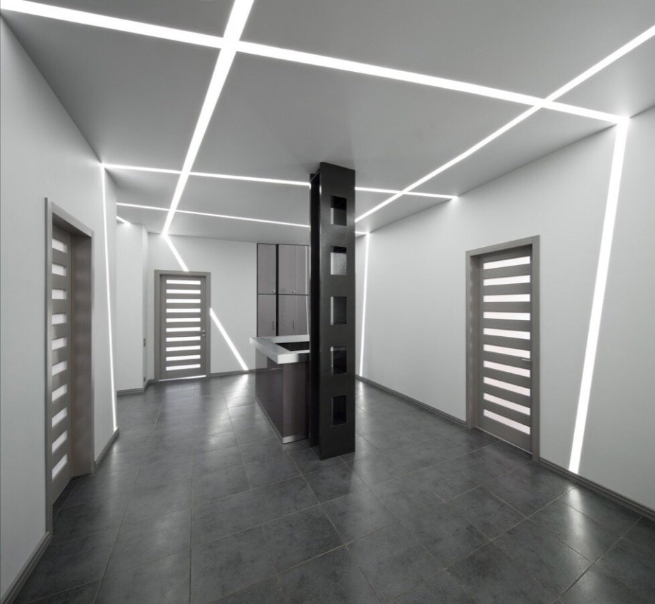 Линейные светильники светодиодные в интерьере