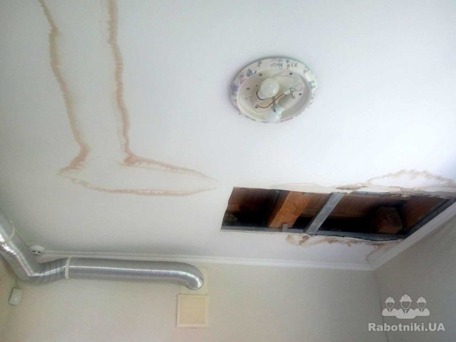 Натяжной потолок с газовой колонкой