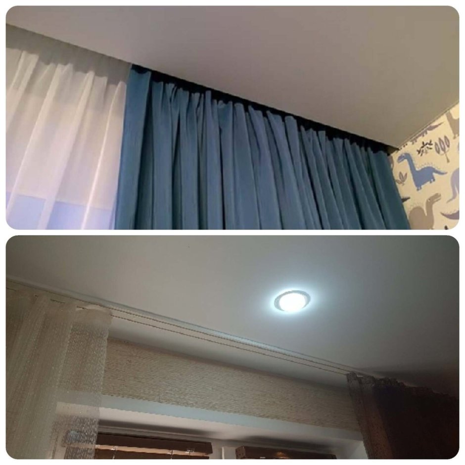 Гардины под натяжной потолок тренд 2022