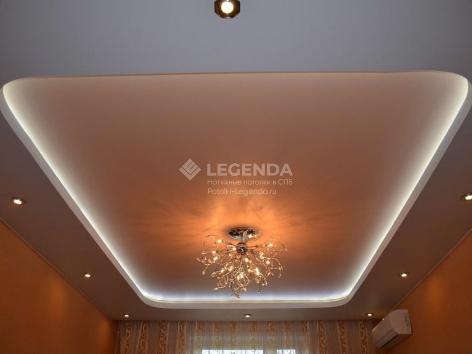 Двухуровневые натяжные потолки
