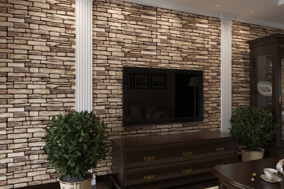 Панель ПВХ сланец песочный 980х498мм/Грейс